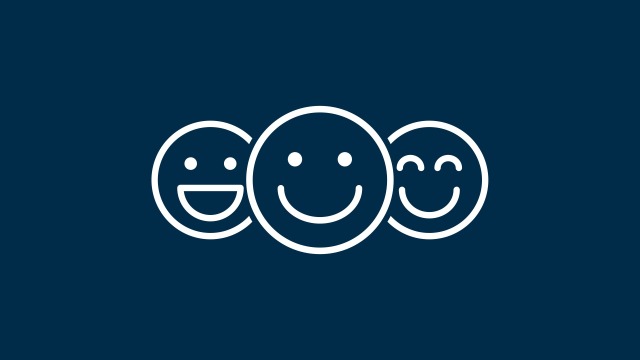 Icon of three laughing and grinning emojis
