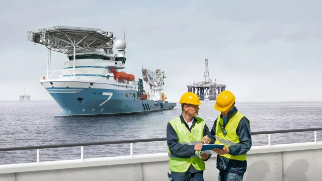 Men in front of Marine and Offshore applications