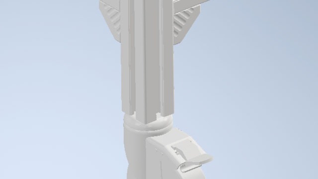 La captura de pantalla muestra la función "adjuntar rodillos de rodadura" del conector CAD FRAMEpro de Bosch Rexroth